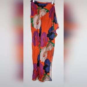 CARESTE rose glossy midi skirt